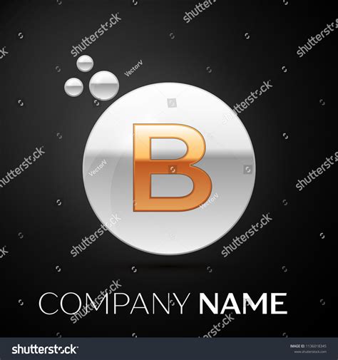 Gold Letter B Logo Silver Dots Stock Vector (Royalty Free) 1136018345 ...