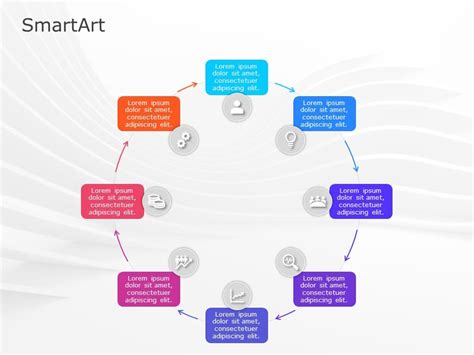 SmartArt Cycle Block Cycle 8 Steps