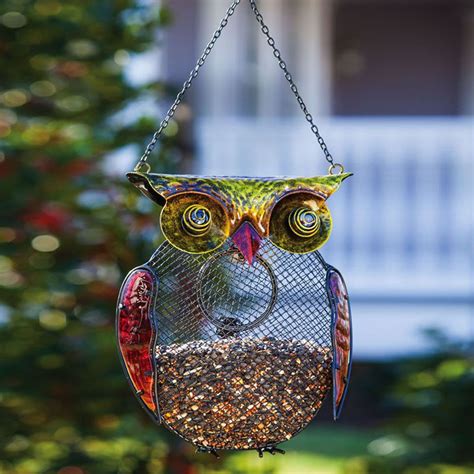 Evergreen Harvest Shimmer Owl Birdfeeder Bird Houses/feeders, Evergreen Enterprises, Owl Decor ...