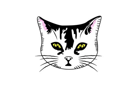 Cat Face Illustration Graphic by Cool Worker · Creative Fabrica