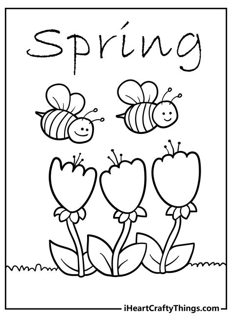 Spring Printable Coloring Pages For Kindergarten