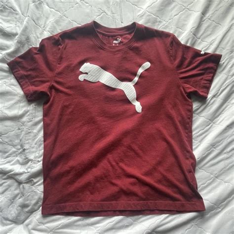 Puma Men's Red T-shirt | Depop