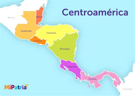 El Salvador Mapa Centroamerica