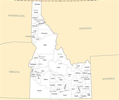 Idaho Cities And Towns • Mapsof.net