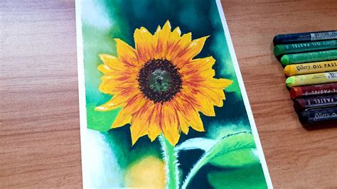 How to Draw Sunflower with Oil Pastels plus Q&A with Doms Art - YouTube