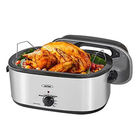 26 Quart Roaster Oven with Lid, Large Electric Rosater Turkey Roaster ...