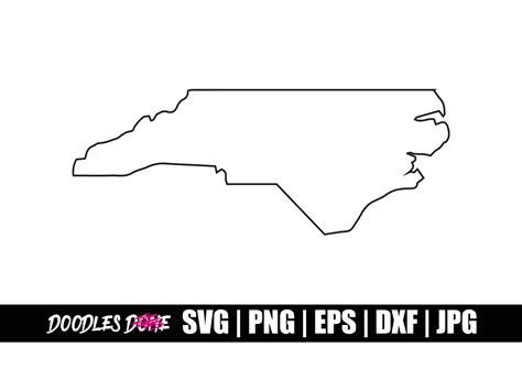 North Carolina Outline SVG Cut File Graphic by Doodlesdone · Creative ...