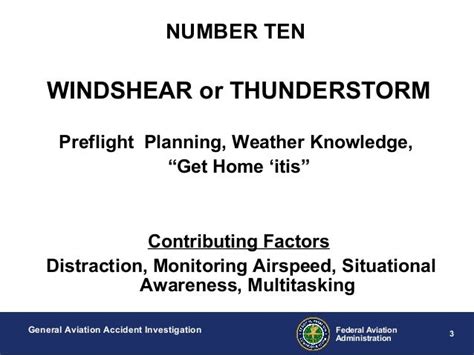 Top 10 Causes of FATAL General Aviation Accidents