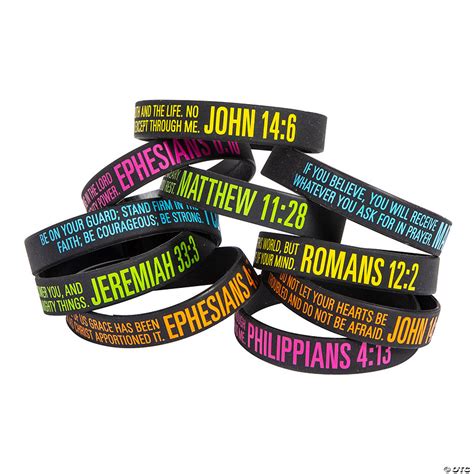 Bible Verse Rubber Bracelets | Oriental Trading