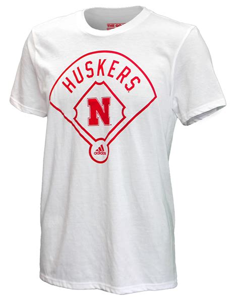 Adidas Around The Horn Huskers Baseball Tee