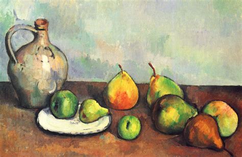 Still life, pitcher and fruit, 1894 - Paul Cezanne - WikiArt.org