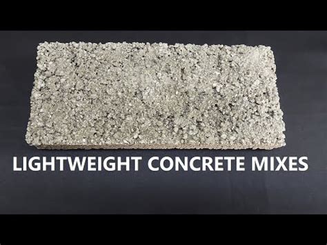 What Is The Best Lightweight Concrete Mix? - YouTube