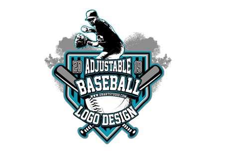 BASEBALL ADJUSTABLE VECTOR LOGO DESIGN FOR PRINT - AI, EPS, PDF, PSD, 503 - UrArtStudio