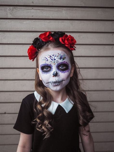 sugar skull makeup Halloween face paint ideas for kids | Halloween ...