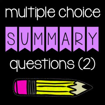 Multiple Choice Summary Practice by The Texan Teacher | TPT