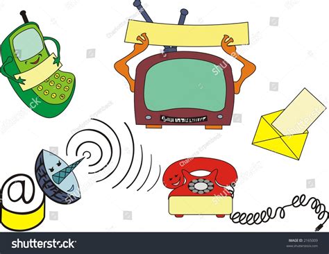 Several Modern Communication Devices On A3 Stock Illustration 2165009 - Shutterstock