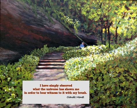 Claude Monet Quote - Road of Success Via Artwork by Kathleen Huebener