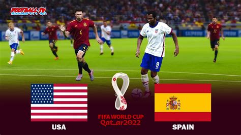 USA vs SPAIN - FIFA World Cup 2022 - Full Match All Goals - eFootball ...