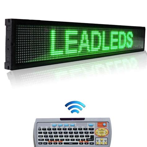 Green Board | Store Sign | 40 X 6.3-in Remote LED sign scrolling green ...