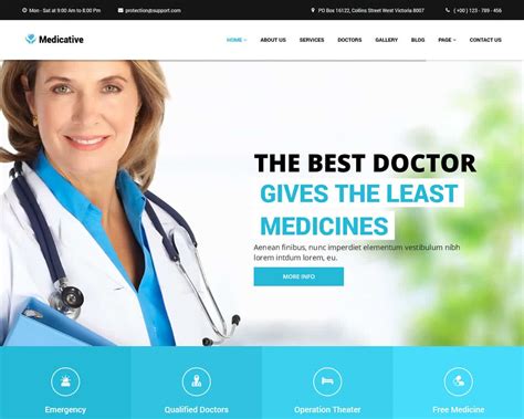 20+ Best Medical, Hospital and Clinic Website Templates 2019 - TemplateMag