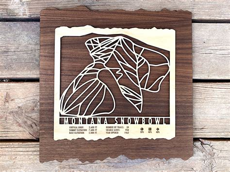 Montana Snowbowl Trail Map - Wall Decor - MountainCut - Mountaincut