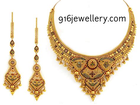 Gold Fancy Necklaces | 916 jewellery || Haram Necklaces