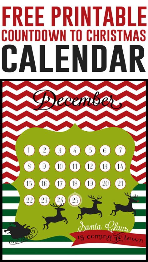 Free Printable Countdown Calendar - Printable Blank World