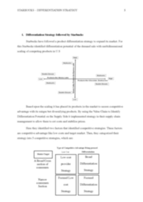 SOLUTION: Case 1 starbucks differentiation strategy - Studypool