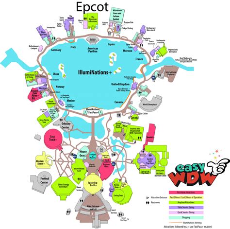 Epcot Map Walt Disney World Within Of Showcase 7 - World Wide Maps pertaining to Printable Epcot ...