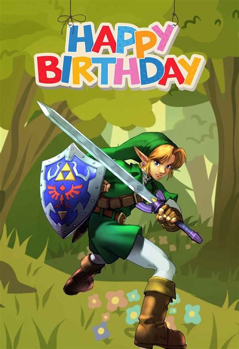 Zelda Printable Birthday Cards — PRINTBIRTHDAY.CARDS | Zelda birthday, Free printable birthday ...