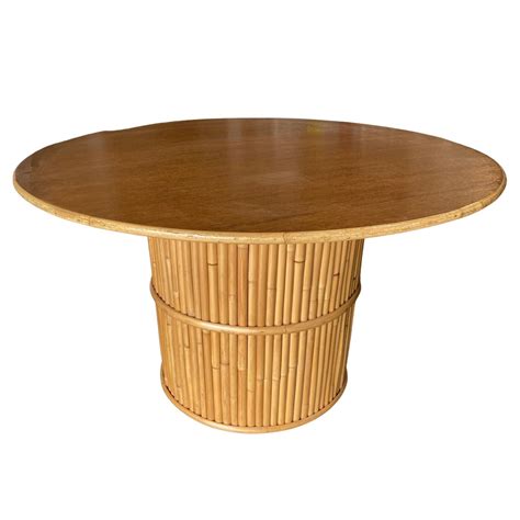 Round Cherry Top Burled Maple Duncan Phyfe Pedestal Dining Table at 1stDibs