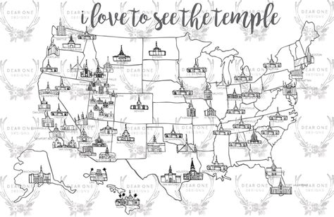 LDS Temple Map - Etsy | Lds temples, Lds, Mormon temples