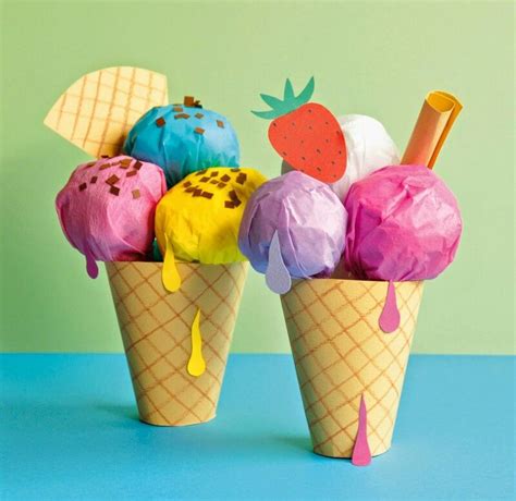 Ijsjes | Ice cream crafts, Craft activities for kids, Paper crafts diy kids