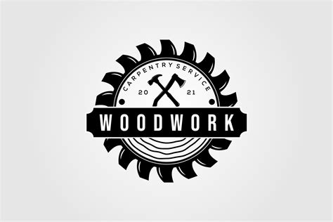 Carpentry Saw Blade Badge Logo Design Graphic by ikershandy · Creative ...