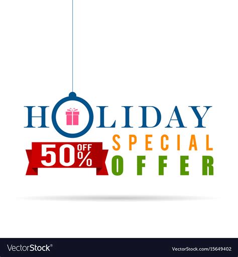 Holiday special offer sale icon design in colorful