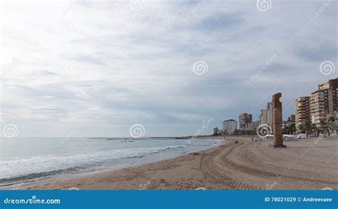 Beach of El Campello editorial stock image. Image of holidays - 78021029