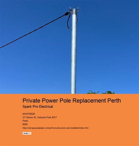 Private Power Pole Replacement Perth