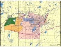 Editable Battle Creek, MI City Map - Illustrator / PDF | Digital Vector Maps