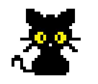 Black Cat | Pixel Art Maker | Pixel art pattern, Pixel art maker, Pixel art grid