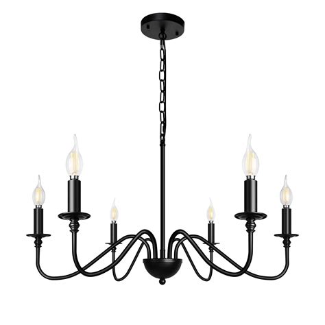 Buy 6-Light Farmhouse Chandelier Industrial Modern Hanging Light Fixture for Kitchen, Dining ...