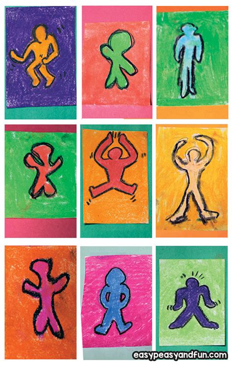 Keith Haring Art for Kids - Pop Art Lesson Idea - Easy Peasy and Fun