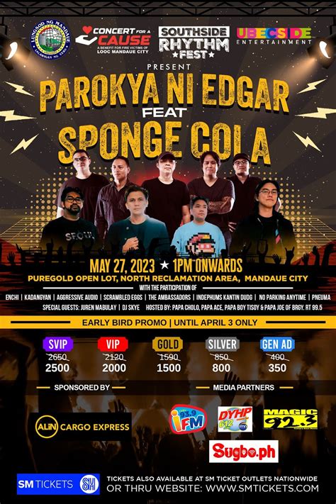 Catch Parokya ni Edgar x Sponge Cola Live in Cebu at the Southside Rhythm FEST 2023