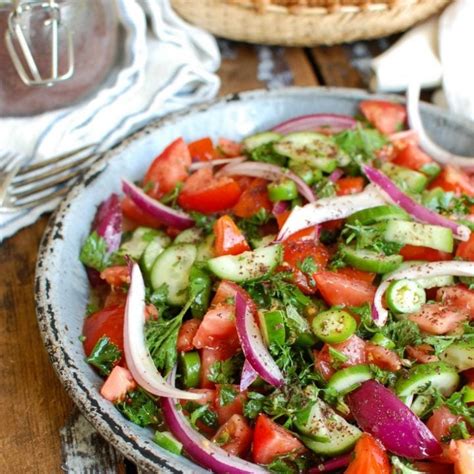 Persian Tomato Cucumber Salad - A Cedar Spoon