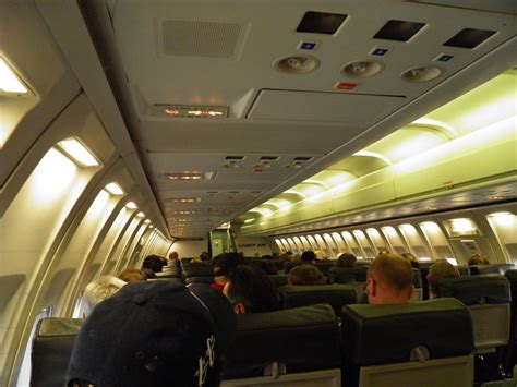 View of First Air Boeing 737-200 interior | Folks likely hea… | Flickr