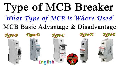 All Types of Electric MCB B, C, D, K, Z, Miniature Circuit Breaker Full ...