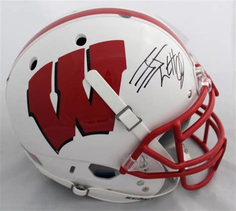 J.J. Watt Signed Wisconsin Badgers Authentic On-Field Full-Size Helmet ...