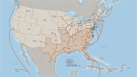 Art 18" X 24" 1941 Map of Underground Railroad map of The United States US $59.9