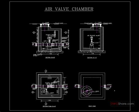 39.Air Valve Chamber Details Autocad Drawing DWG