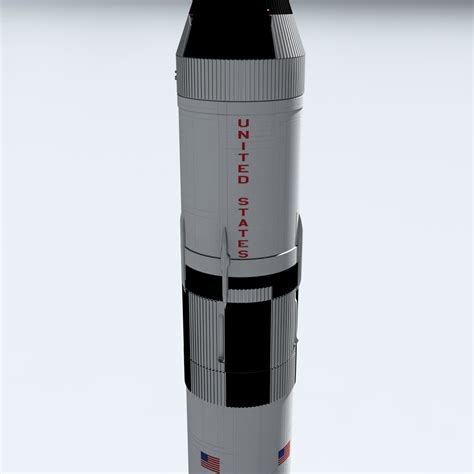 saturn v launch vehicle 3d model