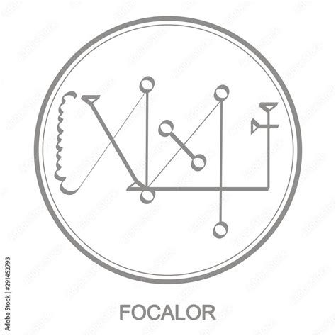 Vector icon with symbol of demon Focalor. Sigil of Demon Focalor Stock ...